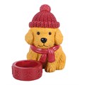 Zimowy świecznik na świeczki typu tealight w kształcie szczeniaka