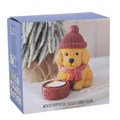 Zimowy świecznik na świeczki typu tealight w kształcie szczeniaka