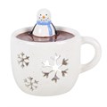 Kominek do olejków zapachowych i podgrzewacz do wosku „Snowman Hot Chocolate”