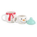 Set of 2 Winter Snowman Stacking Mugs