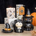 Frightful Folk Print Toasted Pumpkin Scented Tube Candle
