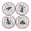 Frightful Folk Coaster Set