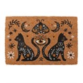 Natural Frightful Folk Cat Doormat
