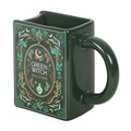 Green Witch Book Shaped Mug