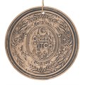Green Witch Bronze Effect Terracotta Hanging Plaque