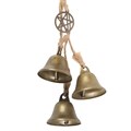 Green Witch Hanging Willow Pentagram with Bells