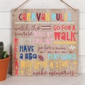 Caravan Rules Wooden Sign