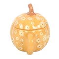 Groovy Floral Pumpkin Lidded Mug