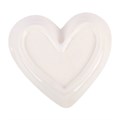 Off White Angel Wing Heart Trinket Dish