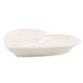 Off White Angel Wing Heart Trinket Dish