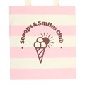 Pink Scoops & Smiles Club -merkkinen polykotoninen kangaskassi