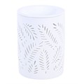 White Leafy Fern Cut Out Oil Burner and Wax Warmer