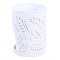 White Leafy Fern Cut Out Oil Burner and Wax Warmer