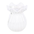 White Pleated Flare Oil Burner
