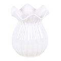 White Pleated Flare Oil Burner