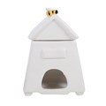 White Beehive Oil Burner and Wax Warmer with Bee