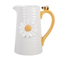 3D Daisy and Honey Bee Ceramic Flower Jug