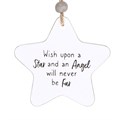 An Angel Will Never Be Far Hanging Star Sentiment Sign
