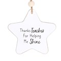 Thanks Teacher Hanging Star Sentiment Sign