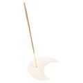 White Crescent Moon Incense Stick Holder