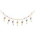 Hanging Elephant Garland with Beads and Bells