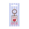 Porte-clés avec tampon « Bisou Bisou »