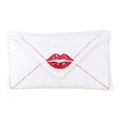 Coussin « Kiss Kiss » en bouclé, avec enveloppe