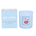 Bougie « Love Letter » à la menthe poivrée rose