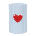 Quemador de aceite con forma de pilar «Corazón azul»