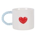 Taza «Love You Heart» con asa retorcida