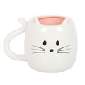 White Cat Shaped Mug