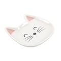 White Cat Face Trinket Dish