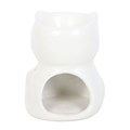 White Happy Cat Oil Burner