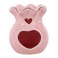 Pink Fluted Oil Burner and Wax Warmer