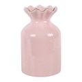 Vaso da fiori rosa a coste