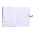 Agenda A5 in ecopelle rosa con chiusura a lucchetto