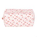 Heart Cherry Print Makeup Bag