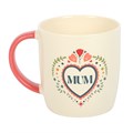 Mum Folk Heart Mug