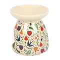 Cream Midnight Bloom Print Oil Burner