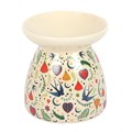 Cream Midnight Bloom Print Oil Burner