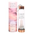 Rose Quartz Create My Own Reality Glass Water Bottle