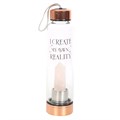 Rose Quartz Create My Own Reality Glass Water Bottle
