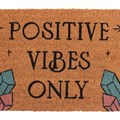 Natural Positive Vibes Only Doormat