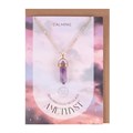 Amethyst Crystal Necklace Greeting Card