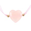 You Are Loved Rose Quartz Crystal Heart Bracelet