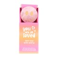 You Are Loved Rose Quartz Happy Face Crystal