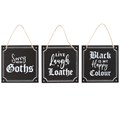 Set of 12 Gothic Mini Signs