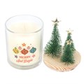 Merry and Bright Bauble Cinnamon & Spice Glass Candle with Tree