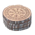 Set of 4 Norse Mythology Wood Slice Coasters
