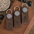 Journey Viking Rune Faux Leather Keyring